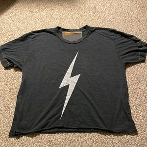 Aviator Nation cropped Tee in charcoal